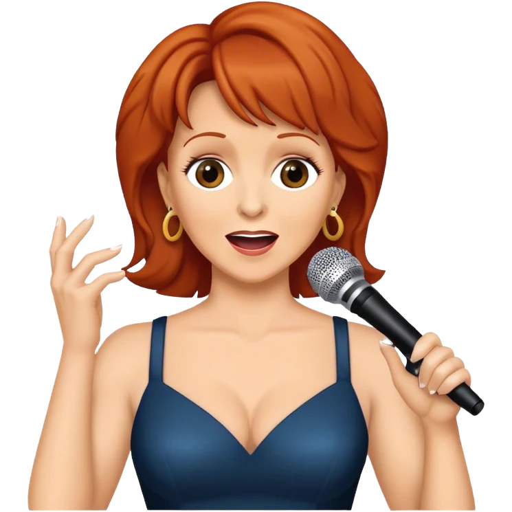 Reba McIntyre singing emoji