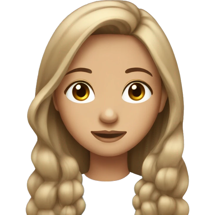 pretty tan girl with long brunette hair long eyelashes and blue eyes emoji