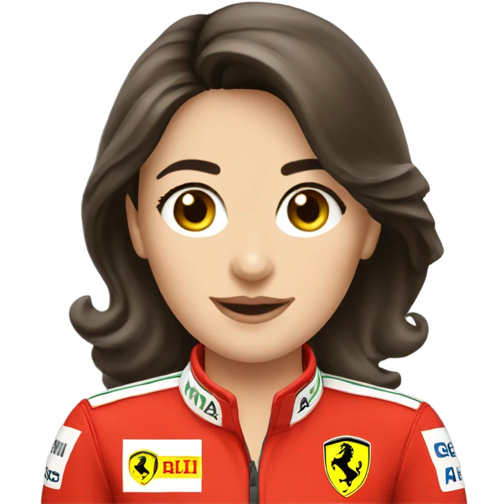 Brunette ferrari f1 wag emoji