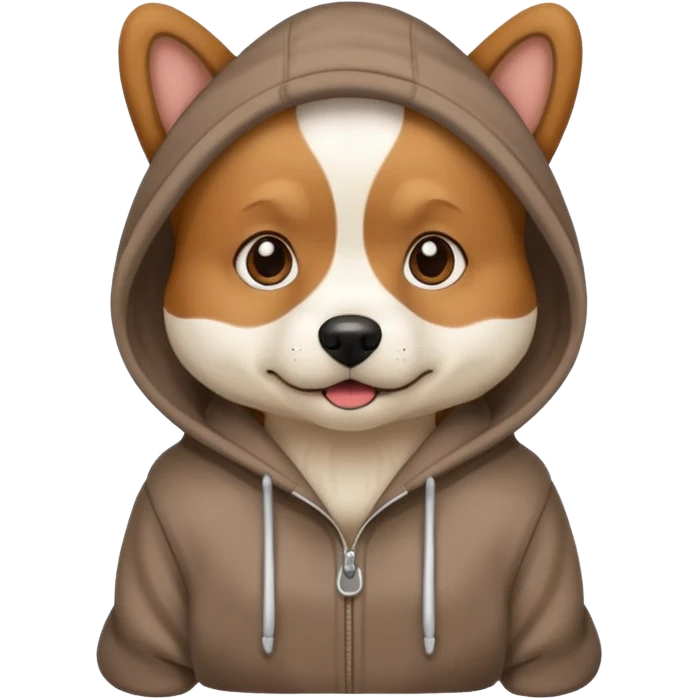 Dog wearing a hoodie  emoji