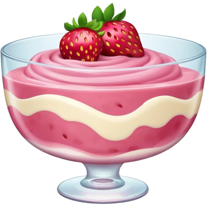 Strawberry pudding emoji