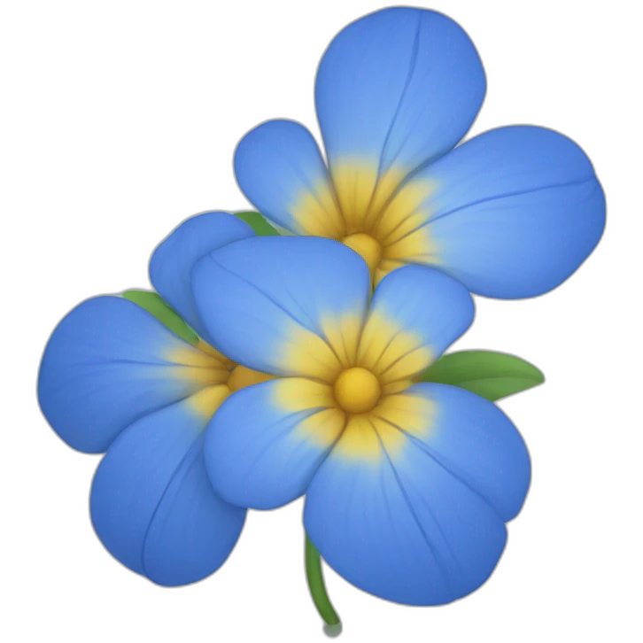 Blue flower emoji