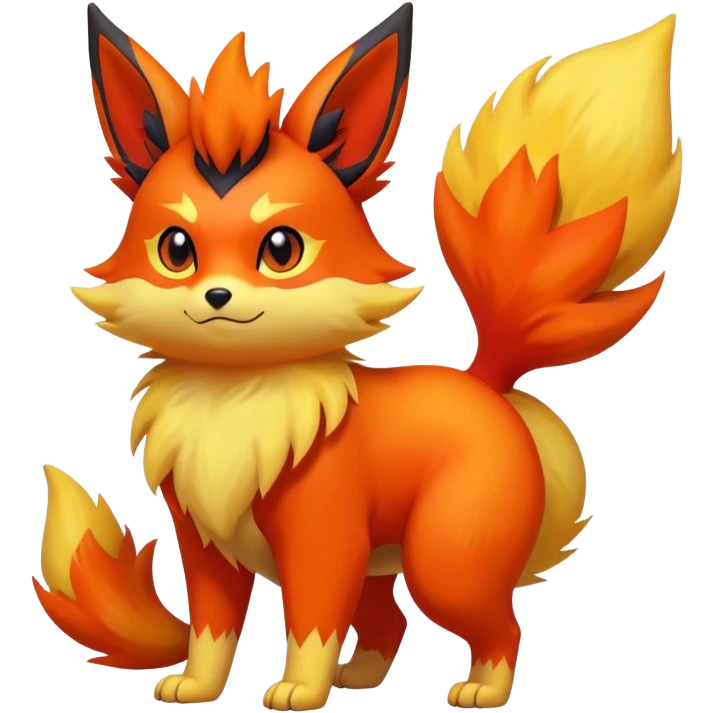  Quilava-Litten-Flareon-hybrid full body emoji