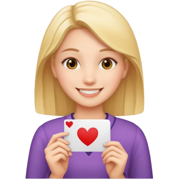 girl with card emoji