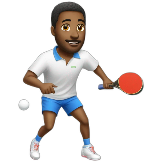 Fais un joueur de ping pong emoji