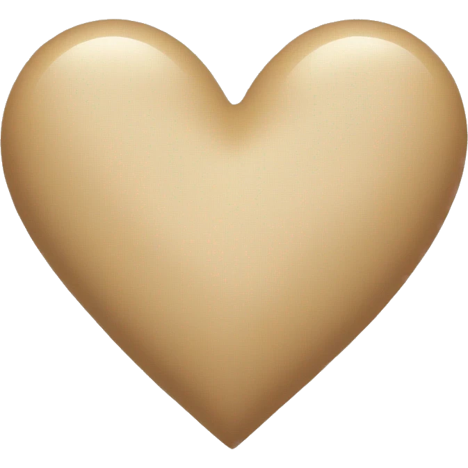 Beige heart emoji