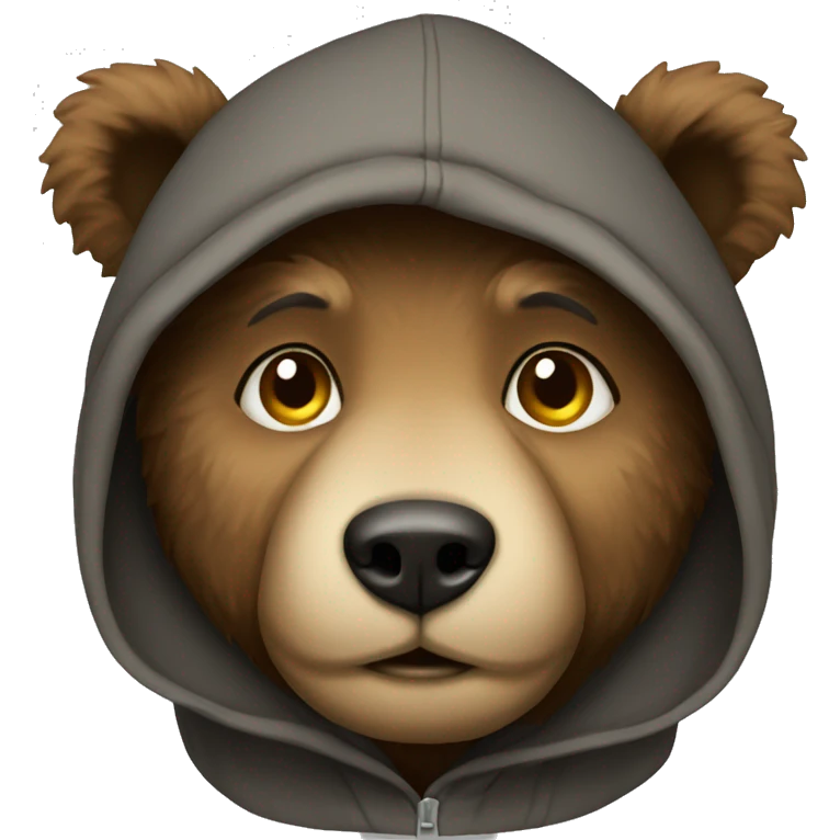 Bear with hoodie emoji