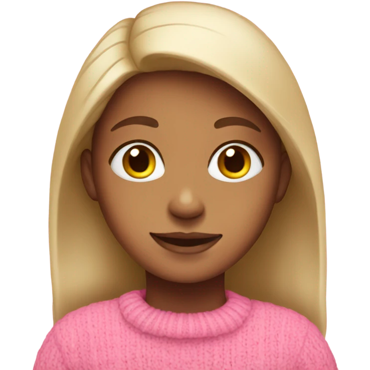 Girl wearing pink sweater  emoji
