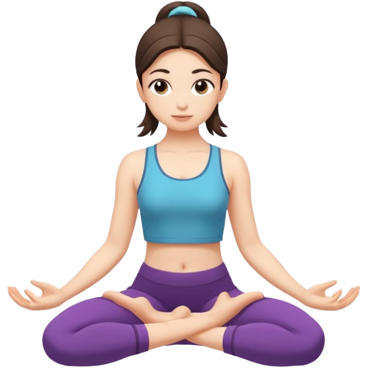 Garudasana by a girl 2D cartoon style emoji