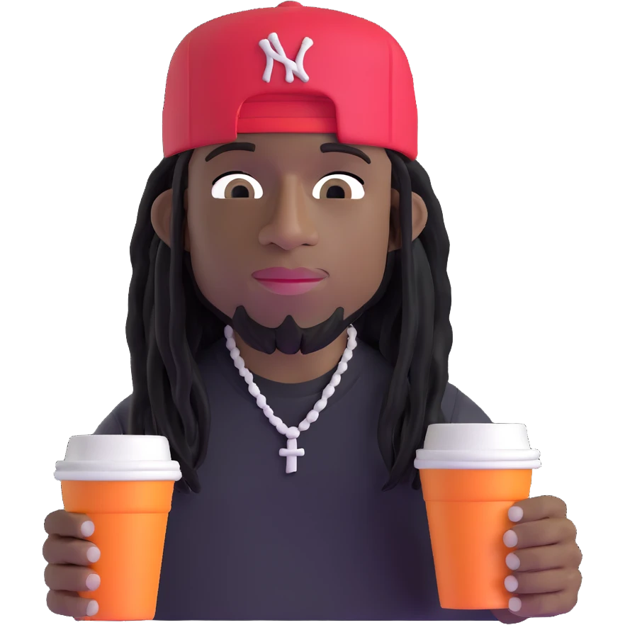 lil wayne with two styrofoam cups emoji