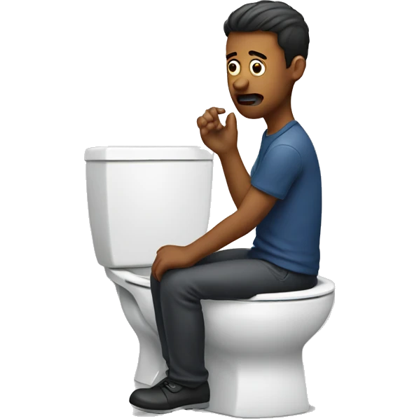 Man in a toilet emoji
