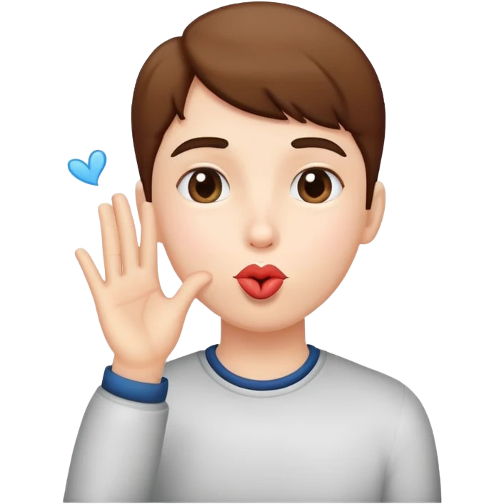 blowing a kiss with ur hand  emoji