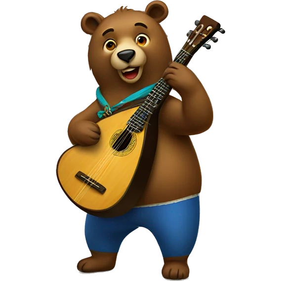 Russian bear balalaika emoji