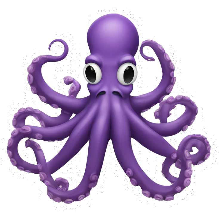 Simple octopus logo flexing muscles emoji