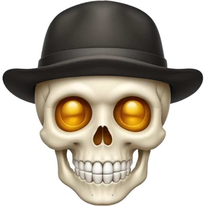 Skull emoji with a hat emoji
