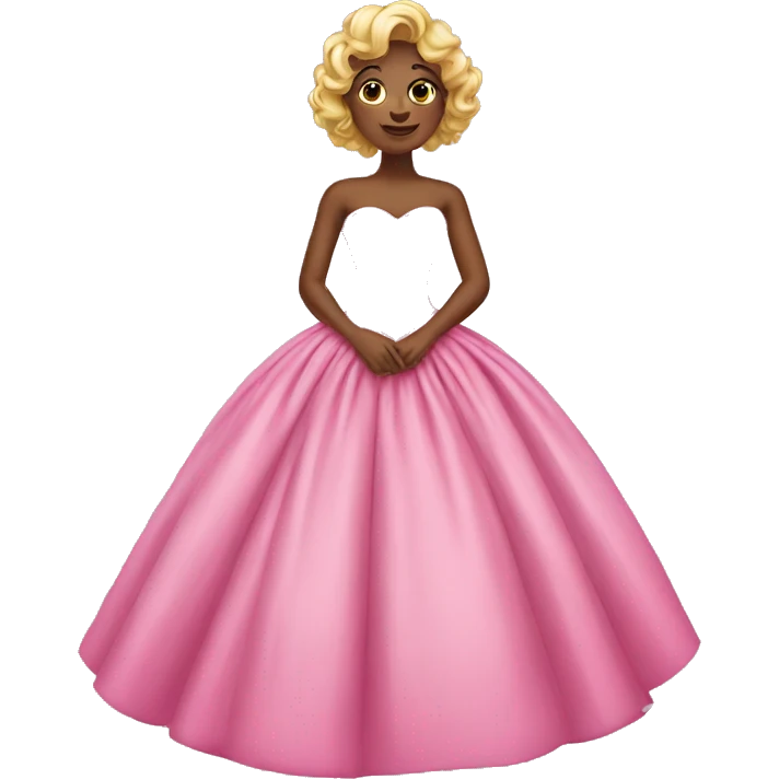 Pink gown emoji