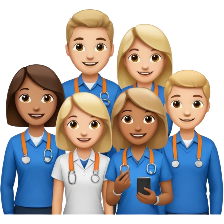 Employees with Lanyards emoji