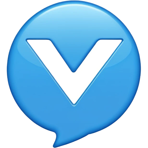 Beyaz tick dışı mavi emoji