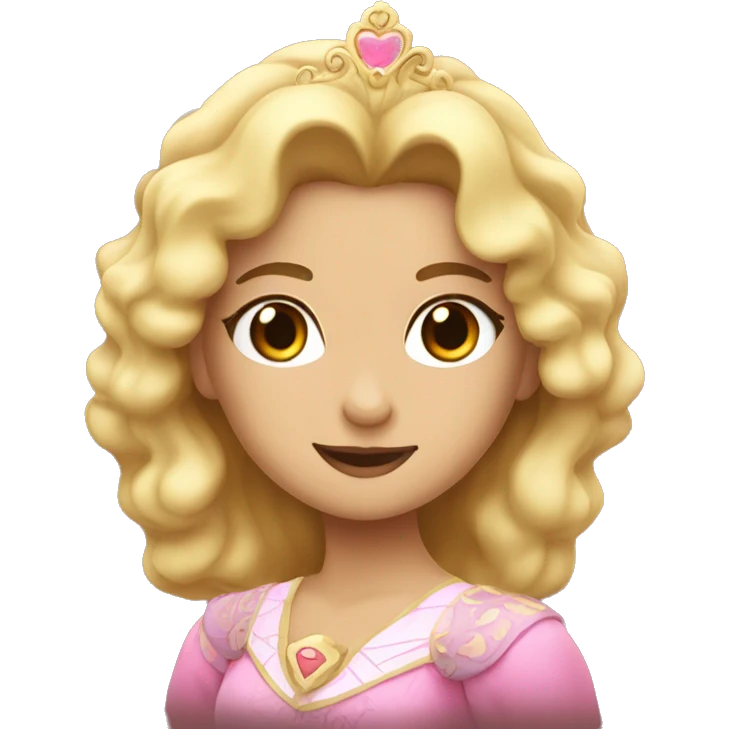Princesa oliendo polvo rosado emoji
