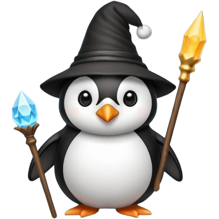 Penguin Wizard emoji