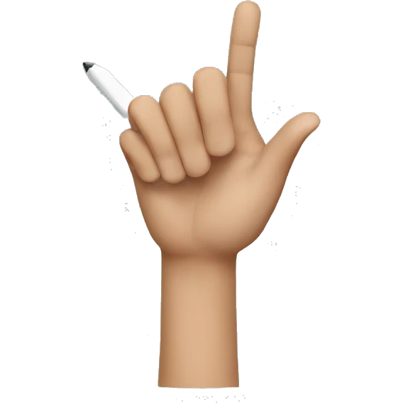 Hands writing yolo emoji