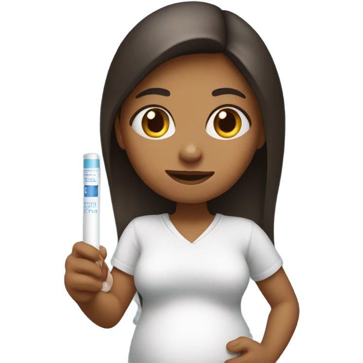 girl with a pregnancy test  emoji