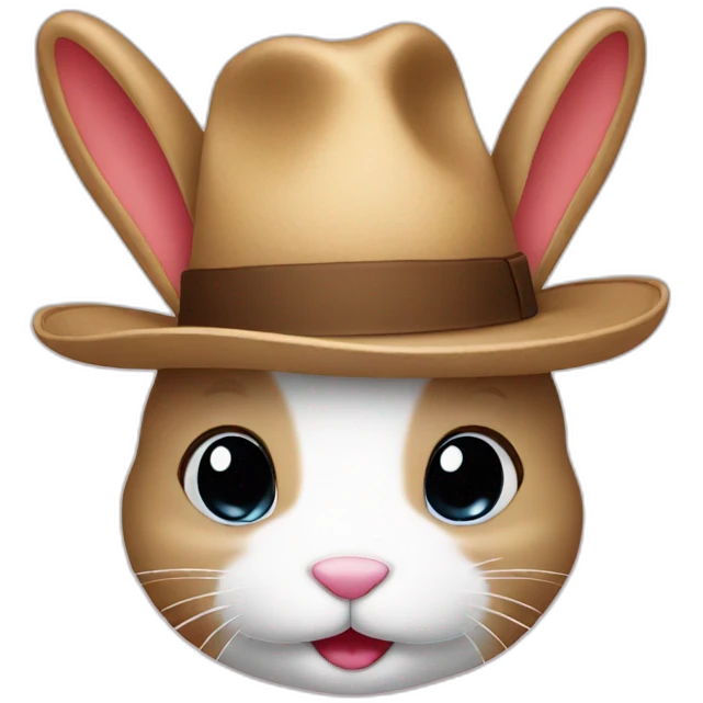 bunny inside hat emoji
