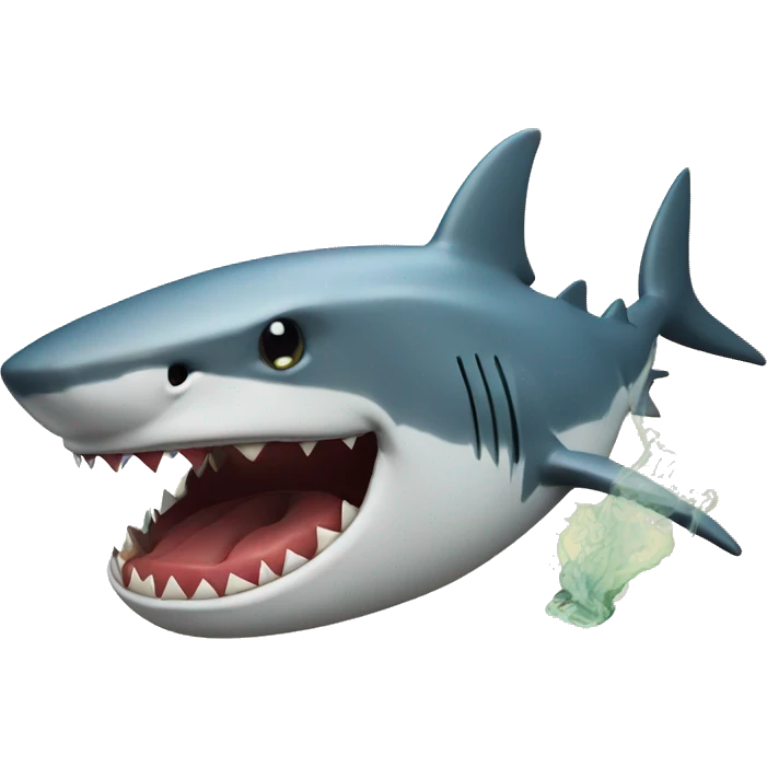 A shark smoking dank emoji