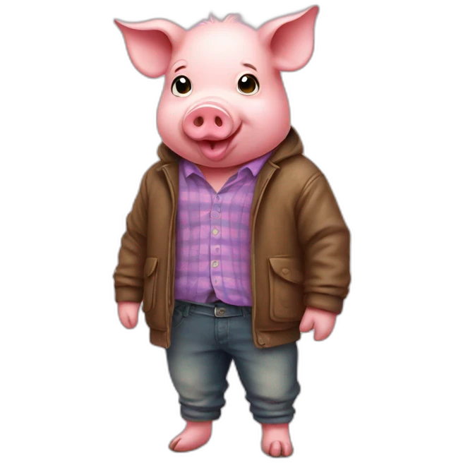 pig with clothes emoji