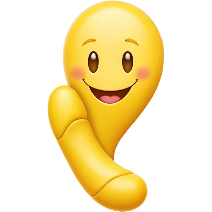Classic yellow smile emoji, with a penis and feet emoji