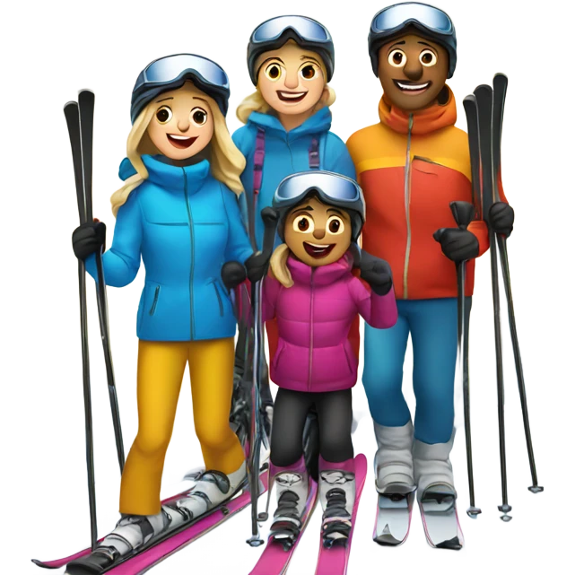 Family Skiing emoji