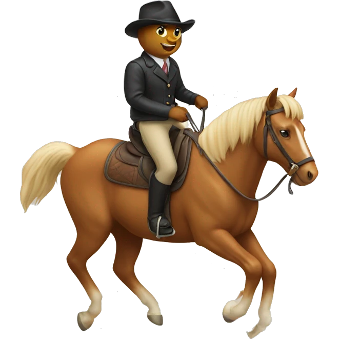 cat riding a horse emoji