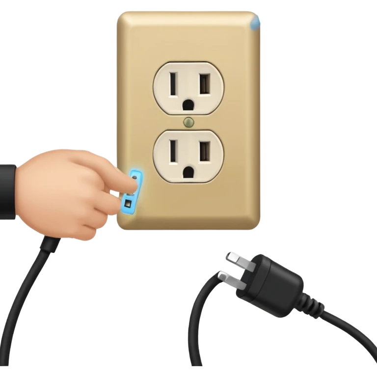plugging a plug to an outlet emoji
