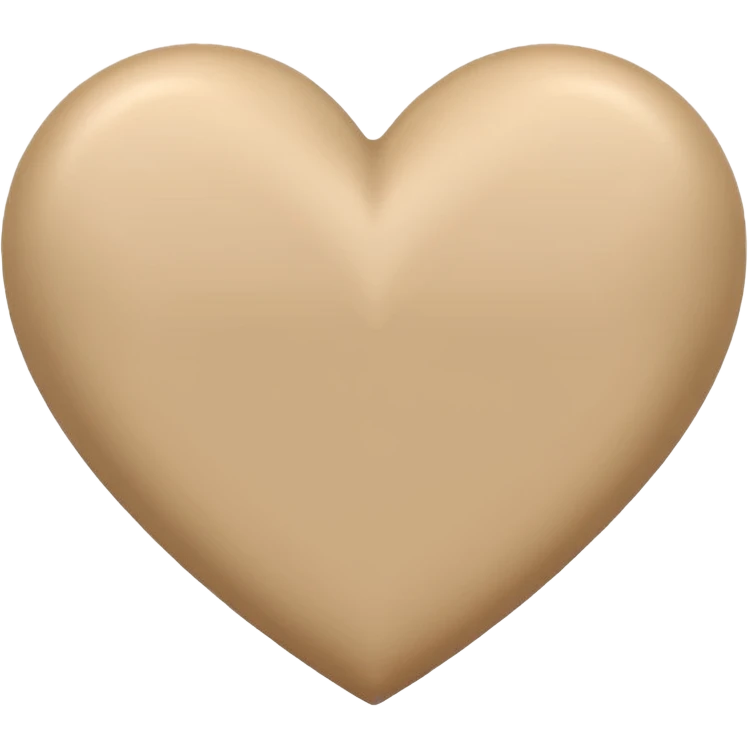 beige heart emoji
