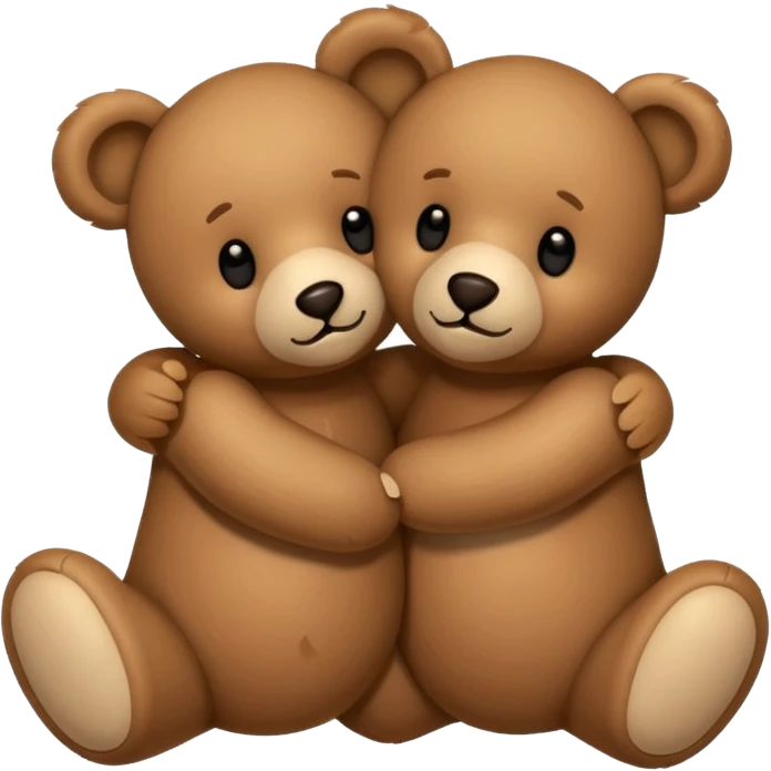 Teddy hugging another teddy emoji