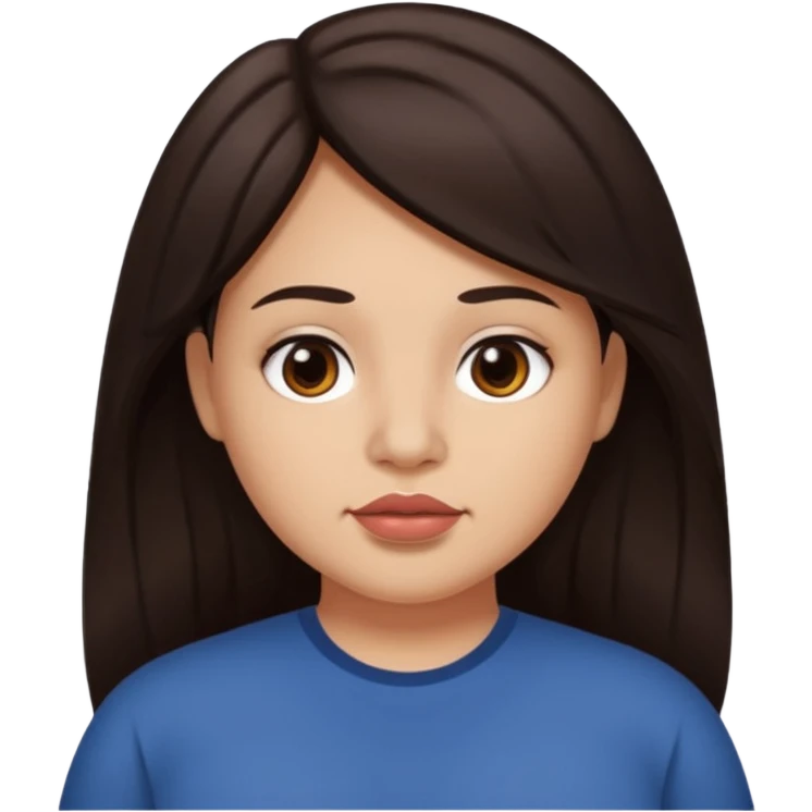 My hair and eyes are dark brown, I'm a little chubby, my eyes aren't round, nor is my face, my eyes are a little narrow, my jaw and chin are nicely defined, my hair can be said to be long, my lips are nicely proportioned, but not too big, they're medium sized emoji