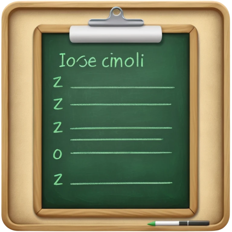green black board notes on it emoji