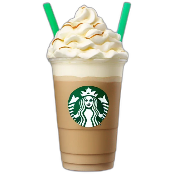 Starbucks white chocolate Frappé emoji