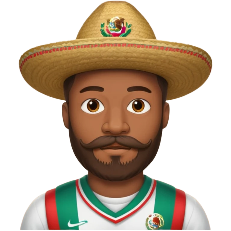 Mbappé avec une longue barbe et une moustache mexicaine  emoji