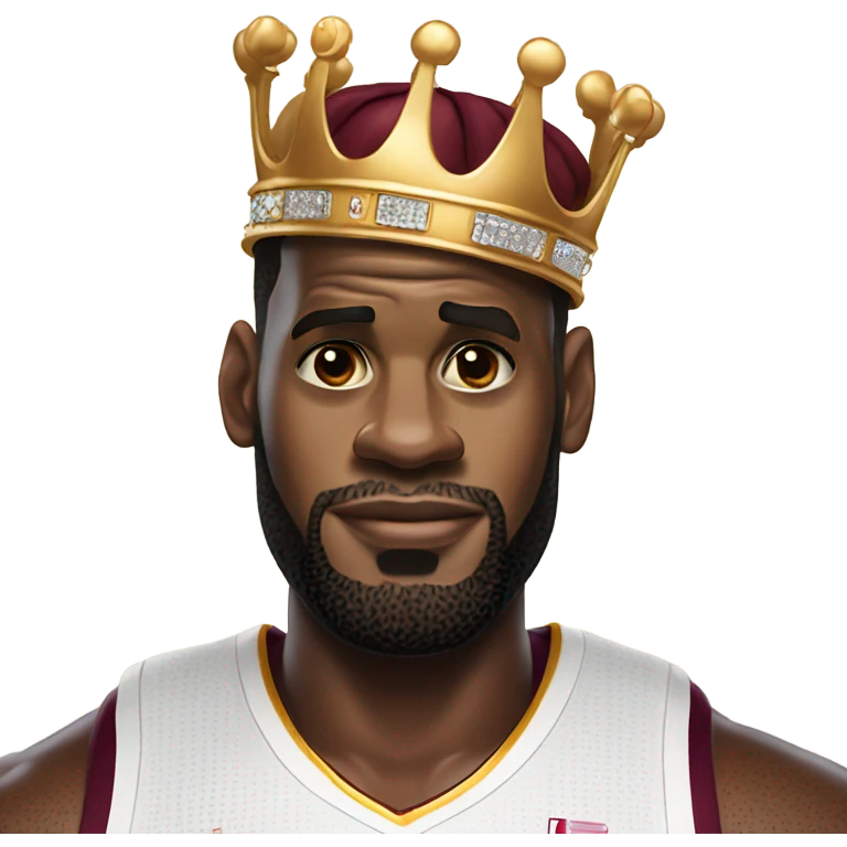 lebron james with crown emoji
