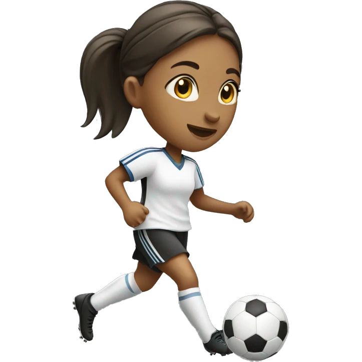 girl playing soccer emoji