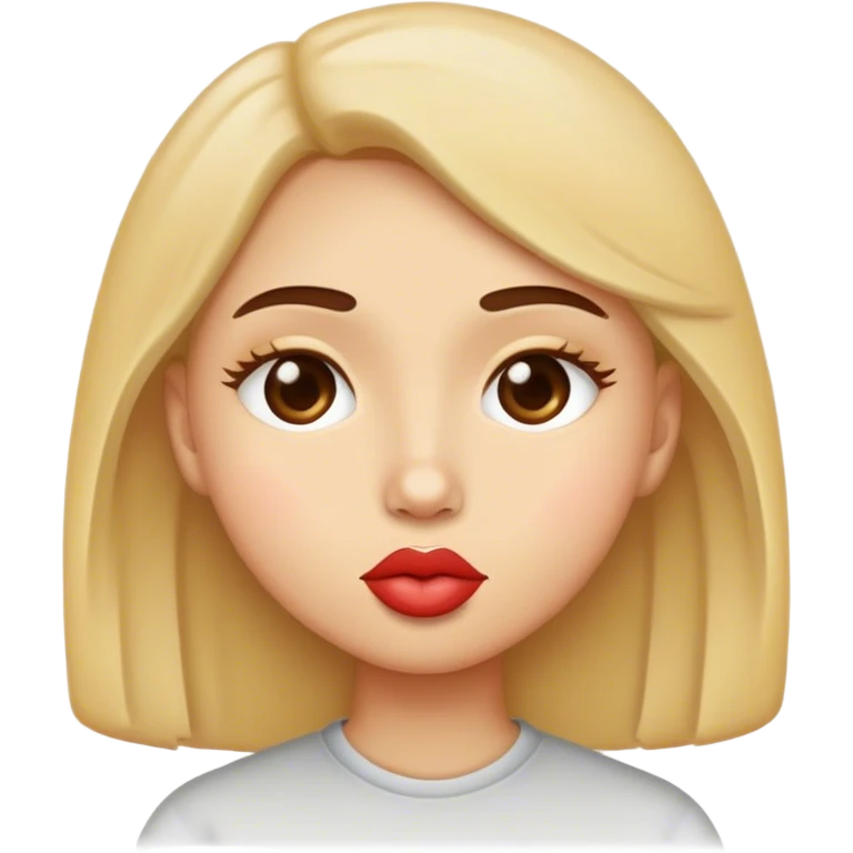 😗 this emoji with a revert kiss emoji