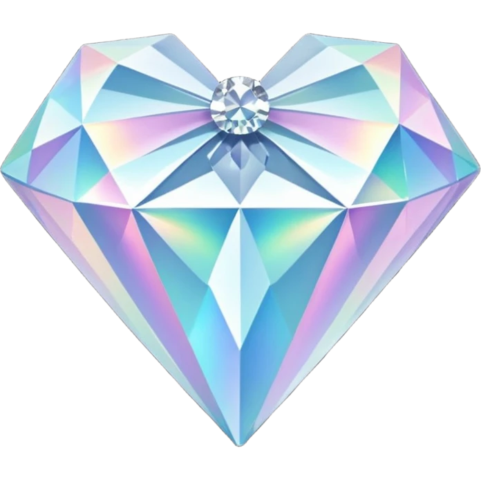 white bow shaped 56-carat iridescent diamond emoji