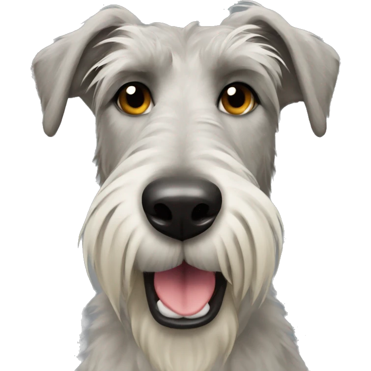  Irish wolfhound dog with reindeer antlers emoji