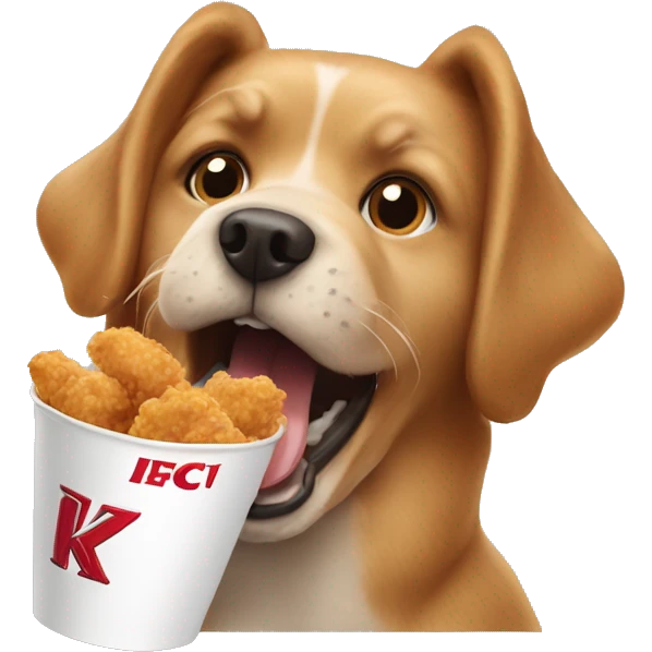 dog eating kfc emoji