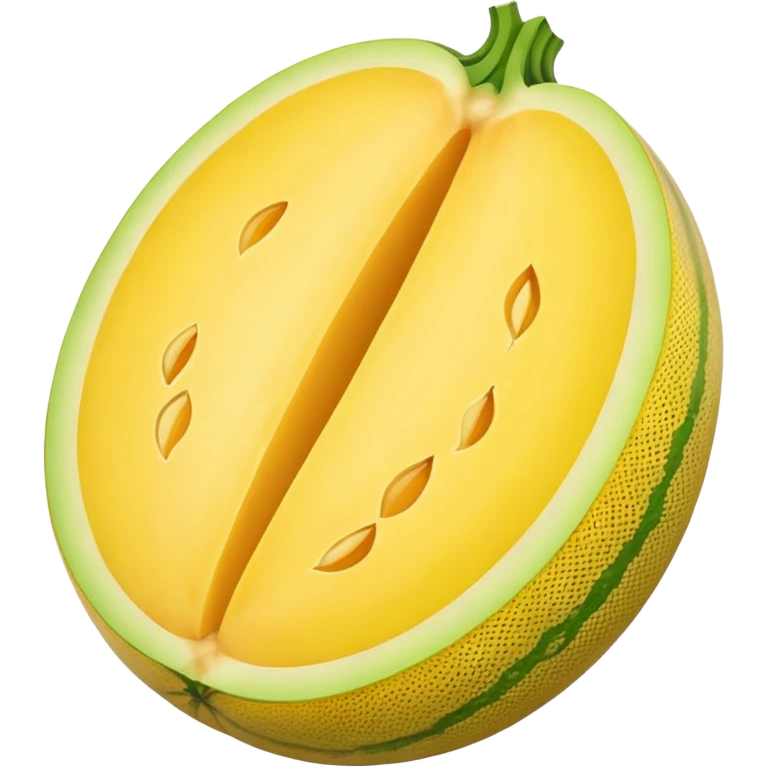 canary melon whole yellow color  emoji