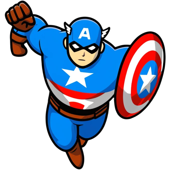 captain america shield flying emoji