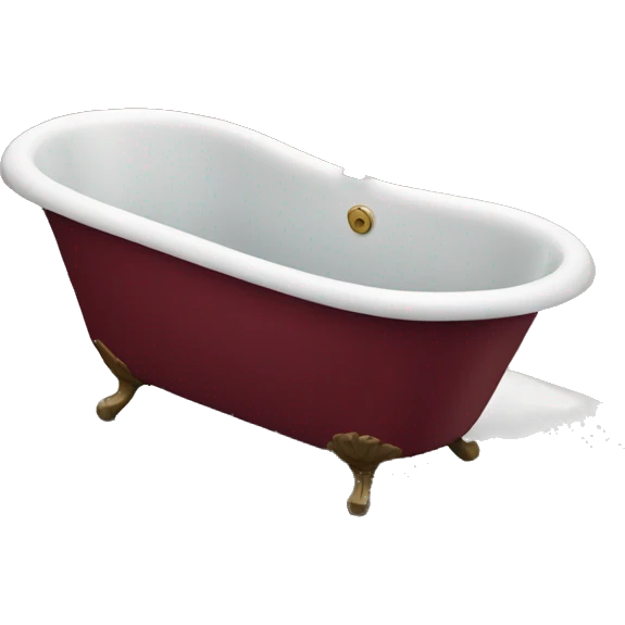 realistic burgundy bathtub emoji