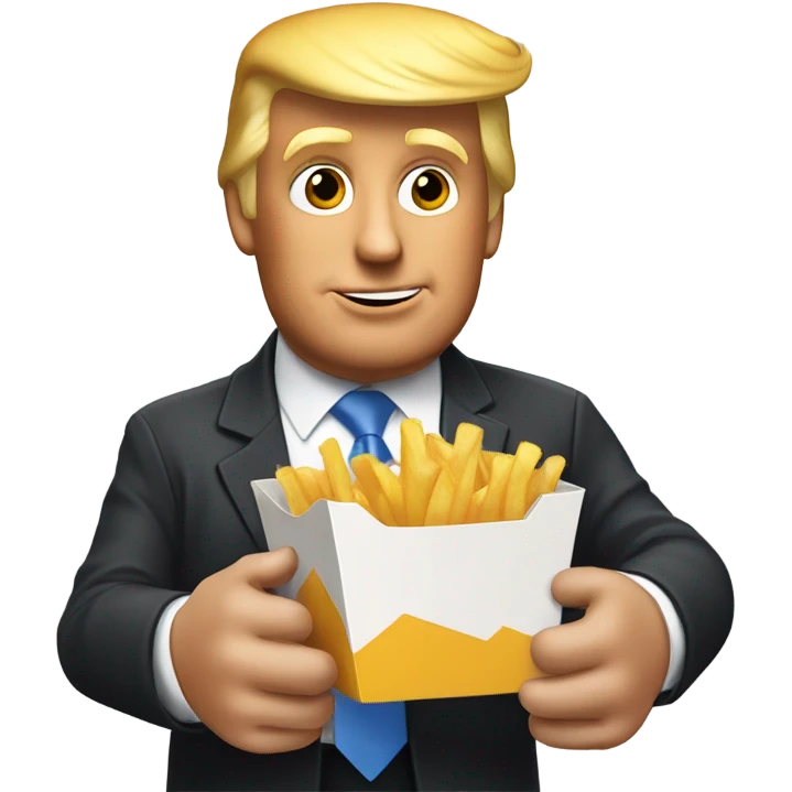 Donald Trump with French Fries emoji