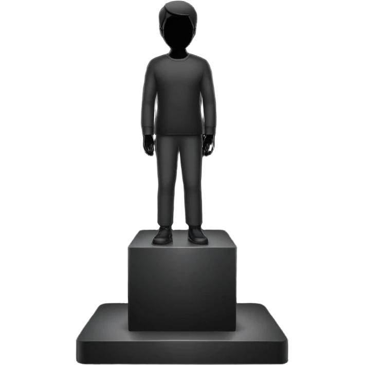 silhouette standing on top of a podium emoji